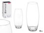 GIFTDECOR Vase en Cristal Bombé Transparent 32cm