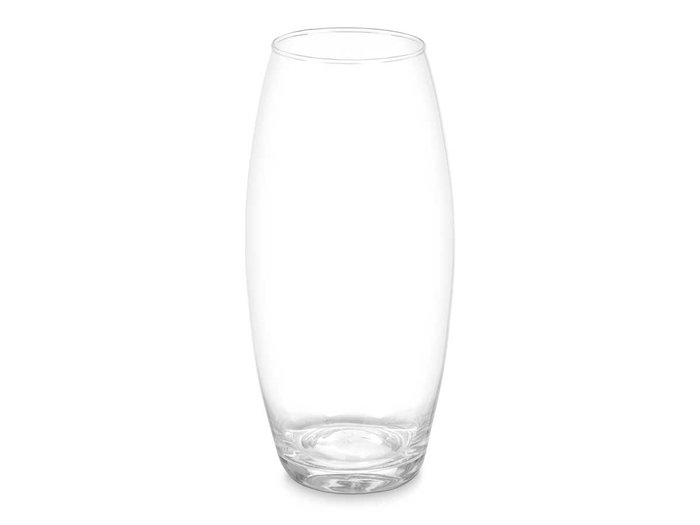GIFTDECOR Vase en Cristal Bombé Transparent 32cm