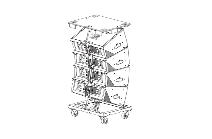 JBLPRO Transporteur vertical pour (4) SRX910LA