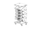 JBLPRO Transporteur vertical pour (4) SRX910LA