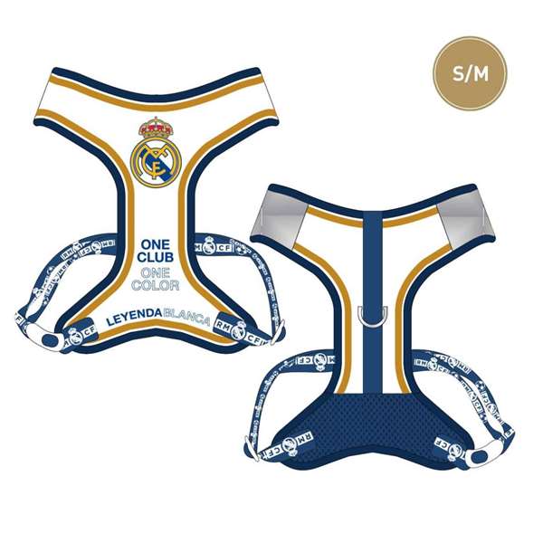 Cerda - Harnais pour chien Real Madrid, taille S-M, couleur bleue Cerda - Harnais pour chien Real Madrid, taille S-M, couleur bleue