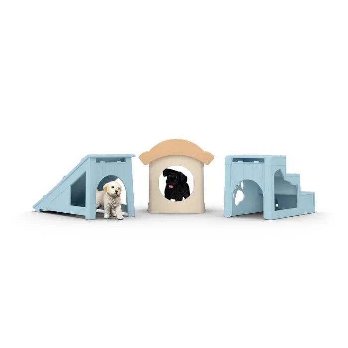 Schleich Figurine Aventure amusante pour les chiots Farm World 42763