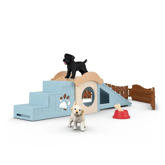 Schleich Figurine Aventure amusante pour les chiots Farm World 42763
