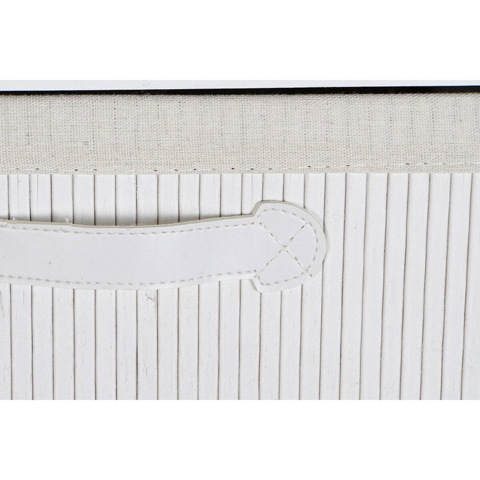 Caisson à Tiroirs DKD Home Decor Blanc Bambou Bois de paulownia 42 x 32 x 98 cm