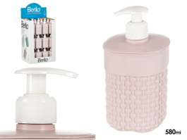 Berilo Dosificateur Plastique Salle de Bain 580 ml Rose 16,5 x 71 x 9 cm (Set de 36)
