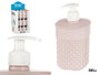 Berilo Dosificateur Plastique Salle de Bain 580 ml Rose 16,5 x 71 x 9 cm (Set de 36)