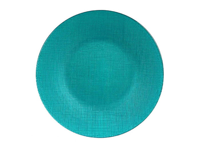 Vivalto Assiette en verre 27 cm turquoise (Set de 12)