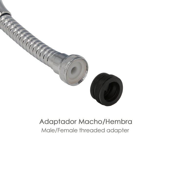 ORYX Atomizador Economizador Metalico Flexible Con Adaptador Macho / Hembra ORYX Atomizador Economizador Metalico Flexible Con Adaptador Macho / Hembra