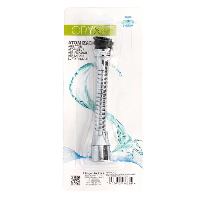 ORYX Atomizador Economizador Metalico Flexible Con Adaptador Macho / Hembra ORYX Atomizador Economizador Metalico Flexible Con Adaptador Macho / Hembra