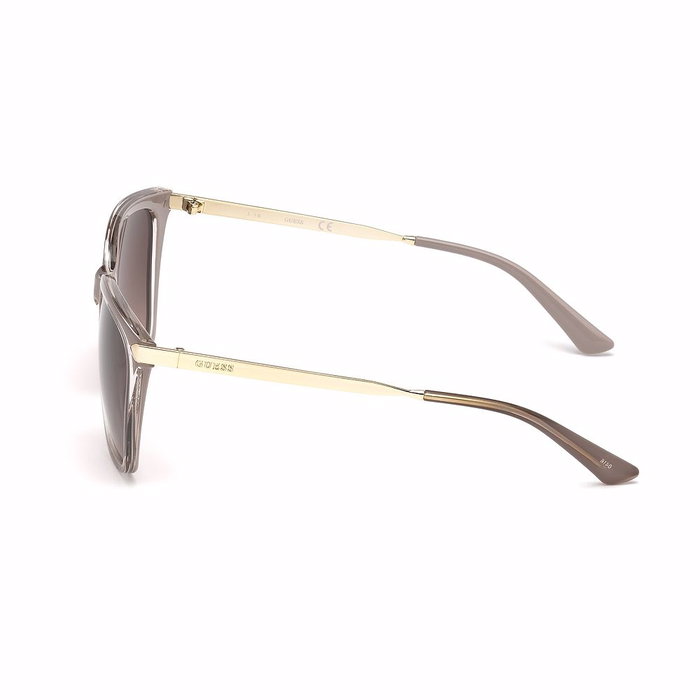 Guess Gafas Lunettes de Soleil Femme Géométrique Marron GU7483 57F Verres Dégradés Monture Beige Plastique Branches 135mm Pont 17mm