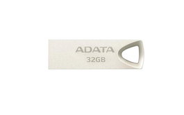 ADATA UV210 Clé USB 32GB en Métal Zinc-Alloy, sans capuchon, résistante à l'eau, USB 2.0, avec anneau pour porte-clés