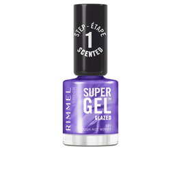 Rimmel London - Vernis à ongles Super Gel 121 'Pas de soucis' - Finition gel brillante - Tenue longue durée jusqu'à 14 jours - Flacon 12 ml
