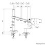 Neomounts DS60-600BL1 Support de Bureau à Bras Articulé pour Écran PC 10-32" - Capacité 8 kg, Pivot 180°, Rotation 360°, VESA 100x100 mm, Noir