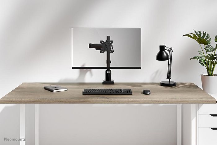 Neomounts DS60-600BL1 Support de Bureau à Bras Articulé pour Écran PC 10-32" - Capacité 8 kg, Pivot 180°, Rotation 360°, VESA 100x100 mm, Noir