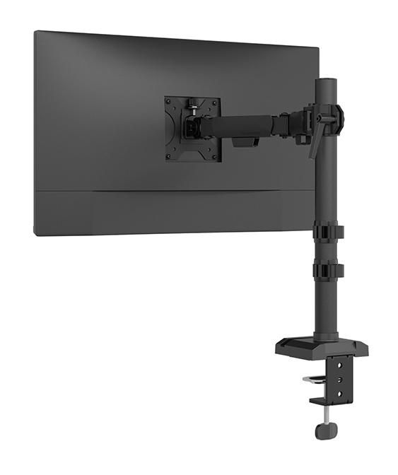 Neomounts DS60-600BL1 Support de Bureau à Bras Articulé pour Écran PC 10-32" - Capacité 8 kg, Pivot 180°, Rotation 360°, VESA 100x100 mm, Noir