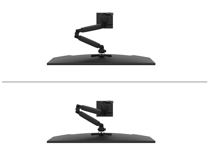 Neomounts DS60-600BL1 Support de Bureau à Bras Articulé pour Écran PC 10-32" - Capacité 8 kg, Pivot 180°, Rotation 360°, VESA 100x100 mm, Noir