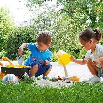 Ecoiffier - Pack maçonnerie brouette 50 cm - Jouet de construction avec 8 pièces - Pour enfants dès 18 mois - Jeu d'imitation plein air