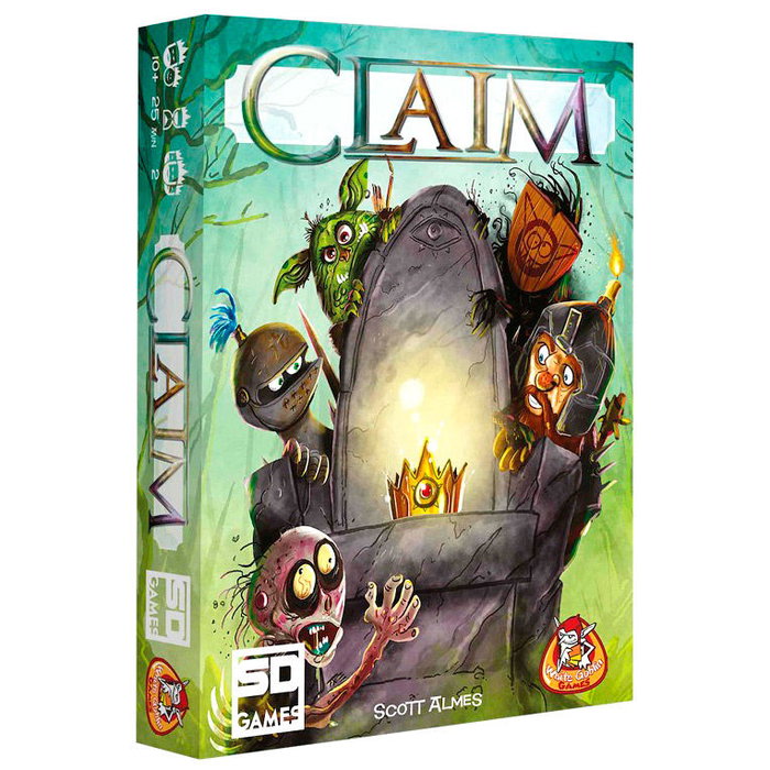 SD GAMES Jeu de société Claim - Jeu de cartes stratégique pour 2 joueurs à partir de 10 ans avec 5 factions (Gobelins, Nains, Morts-Vivants, Doppelgängers, Chevaliers)
