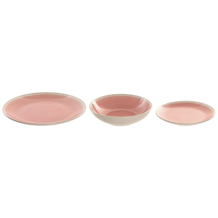 Home ESPRIT Assiettes ESPRIT Blanc Rose Grès 18 Pièces Home ESPRIT Assiettes ESPRIT Blanc Rose Grès 18 Pièces