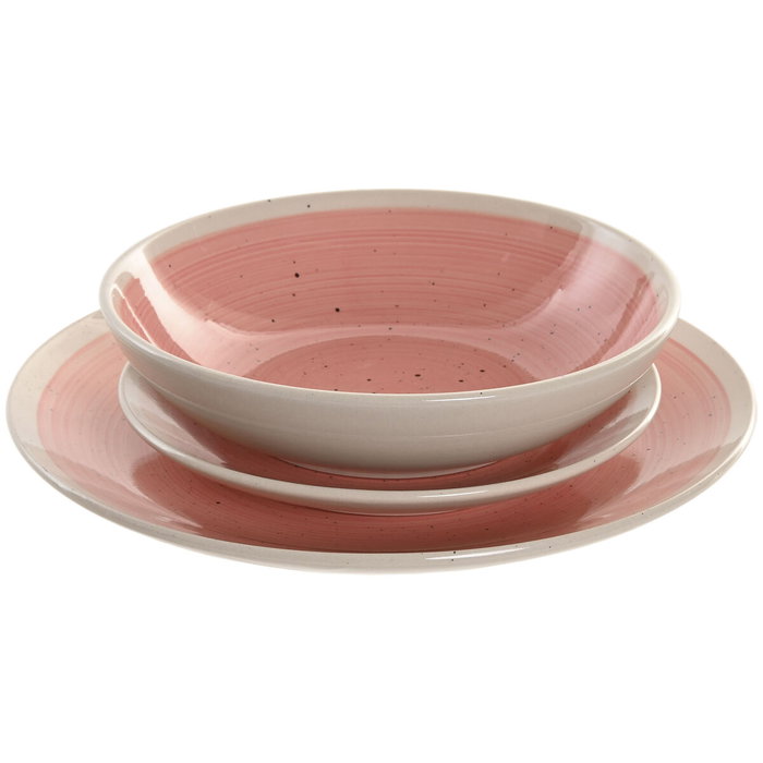 Home ESPRIT Assiettes ESPRIT Blanc Rose Grès 18 Pièces Home ESPRIT Assiettes ESPRIT Blanc Rose Grès 18 Pièces