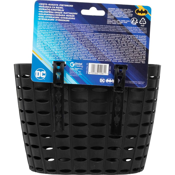 Licensing Panier avant pour vélo enfant Batman Noir/Jaune
