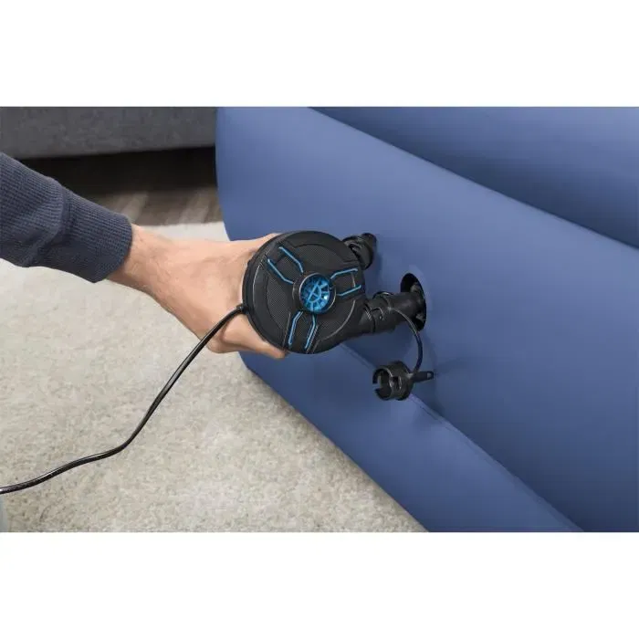 Bestway Powertouch - Gonfleur électrique 220-240 V - 680 L/min - Pression max 390 mmH2O - Avec 3 adaptateurs de valve