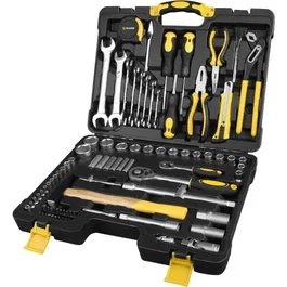 Fieldmann FDG 5005-85R Ensemble d'outils 85 pieces avec mallette de rangement pour bricoleurs - pinces, tournevis, cles a molette