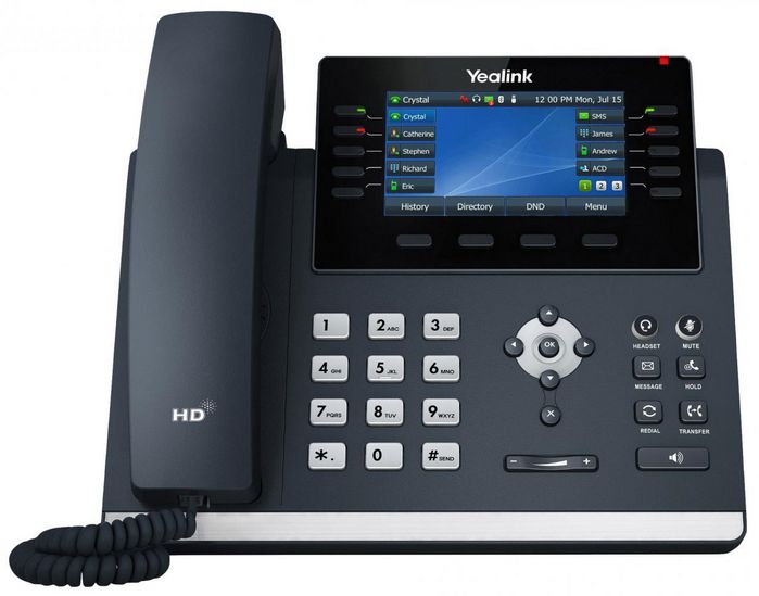 Yealink T4U - Téléphone SIP professionnel avec module d'extension EXP43 à écran couleur 4,3 pouces - Pour bureaux et professionnels