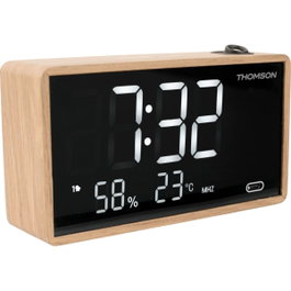 Thomson Radio réveil avec projection - Bois
