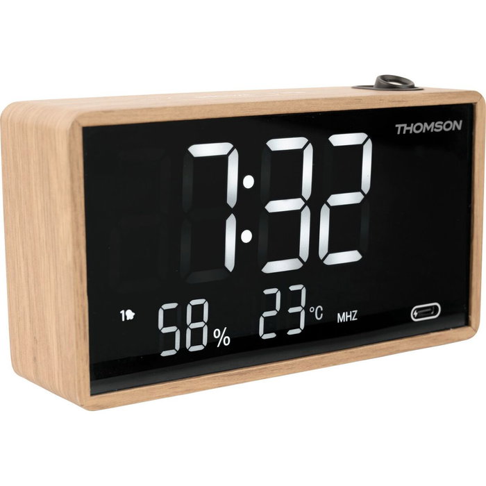 Thomson Radio réveil avec projection - Bois Thomson Radio réveil avec projection - Bois