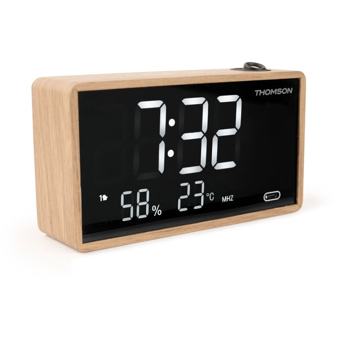 Thomson Radio réveil avec projection - Bois Thomson Radio réveil avec projection - Bois