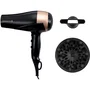 Remington Sèche-cheveux Ionique D6098 2200W avec Technologie Ionique pour Cheveux Naturels et Colorés, Revêtement Céramique, Concentrateur et Diffuseur