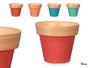 Ibergarden Pot de fleurs 16 cm Bicolore Assorti Plastique PP (Set de 36)