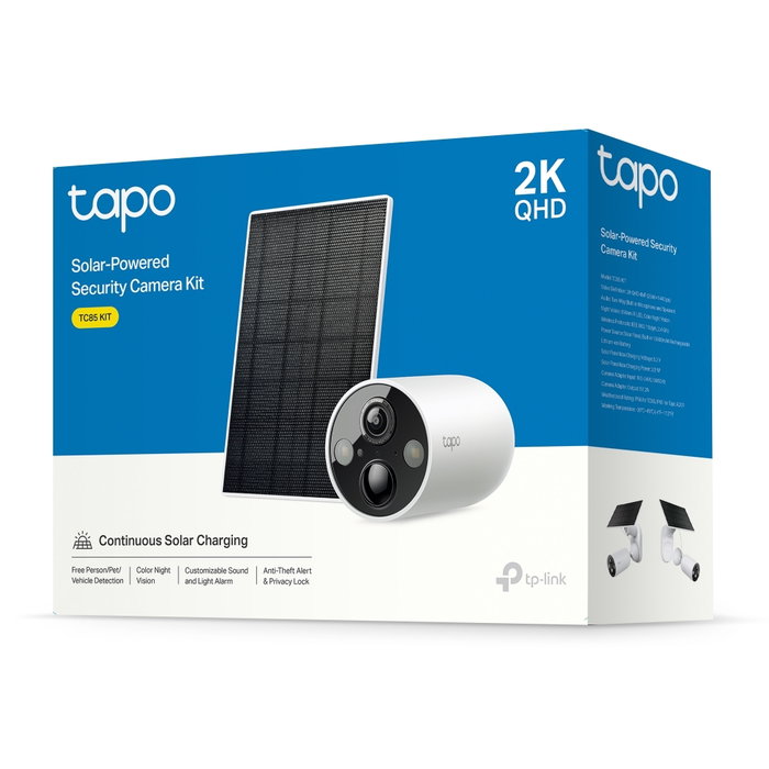TP-Link Tapo TC85 KIT Caméra de Sécurité avec Panneau Solaire TP-Link Tapo TC85 KIT Caméra de Sécurité avec Panneau Solaire