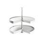 Emuca jeu de plateaux rotatifs Shelvo 3/4, pour module de 900mm, plastique et aluminium, Blanc