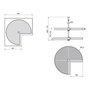 Emuca jeu de plateaux rotatifs Shelvo 3/4, pour module de 900mm, plastique et aluminium, Blanc