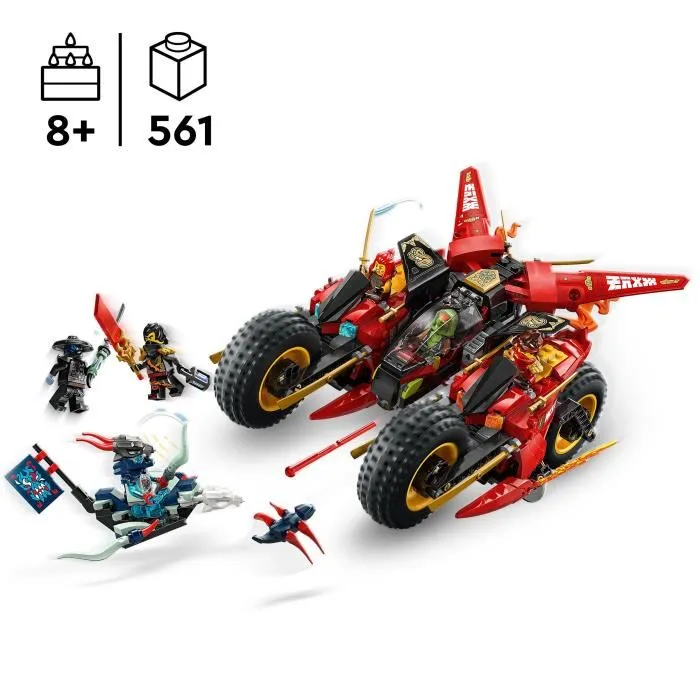 Lego NINJAGO 71844 Véhicule de Combat des Ninjas 3-en-1 - Set de Construction avec 6 Minifigurines pour Garçon Dès 8 Ans