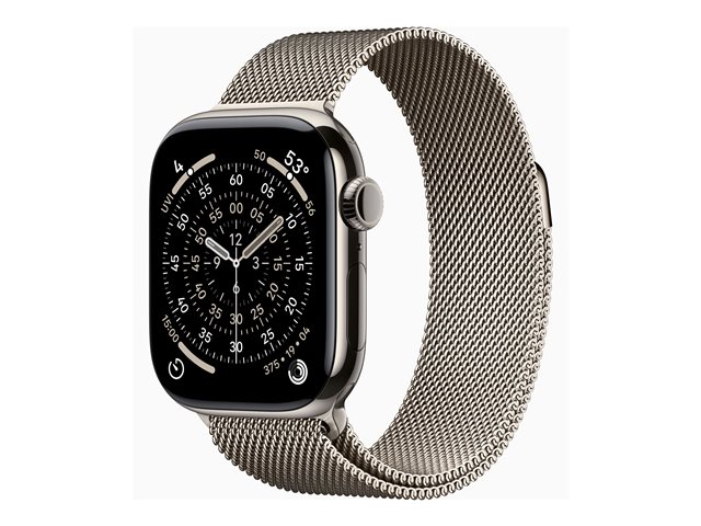 Apple Smartwatch Series 11 GPS + Cellular Titane Naturel 42 mm Boucle Milanese
