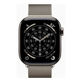 Apple Smartwatch Series 11 GPS + Cellular Titane Naturel 42 mm Boucle Milanese