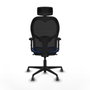 Piqueras y Crespo Chaise de Bureau avec Appui-tête Jorquera 2D036G2 Bleu