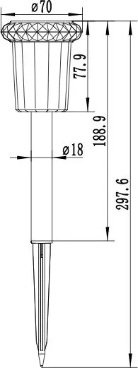 Galix G2624 Balise Solaire Éclairage Extérieur avec Effet Étoile, 3 LED SMD Blanc Chaud 2700K-3000K, 5 Lumens, Autonomie 8h, Hauteur 30 cm, Blanc Galix G2624 Balise Solaire Éclairage Extérieur avec Effet Étoile, 3 LED SMD Blanc Chaud 2700K-3000K, 5 Lumens, Autonomie 8h, Hauteur 30 cm, Blanc