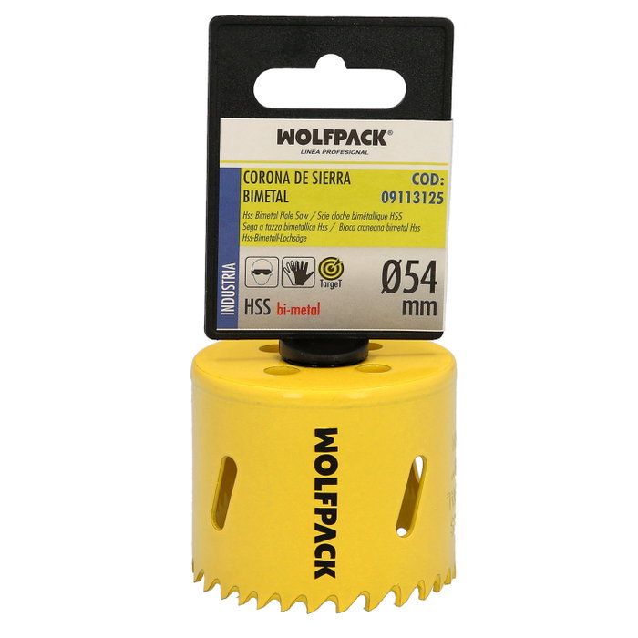 WOLFPACK LINEA PROFESIONAL Scie cloche bimétal Target Ø 54 mm WOLFPACK LINEA PROFESIONAL Scie cloche bimétal Target Ø 54 mm