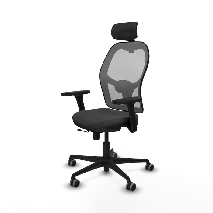 Piqueras y Crespo Chaise de Bureau Jorquera avec Appui-tête et Accoudoirs 3D, Gris foncé