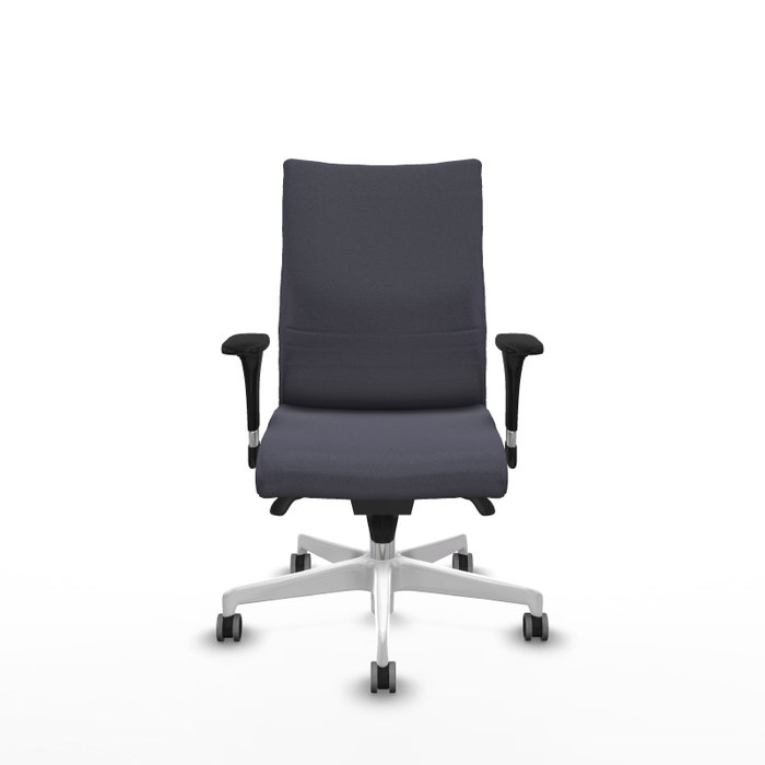 Piqueras Y Crespo Silla Albacete confidente, Gris oscuro, Base blanche, Brazos 1D Piqueras Y Crespo Silla Albacete confidente, Gris oscuro, Base blanche, Brazos 1D