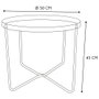 Home Deco Factory Table auxiliaire en métal Mirage d.50 cm