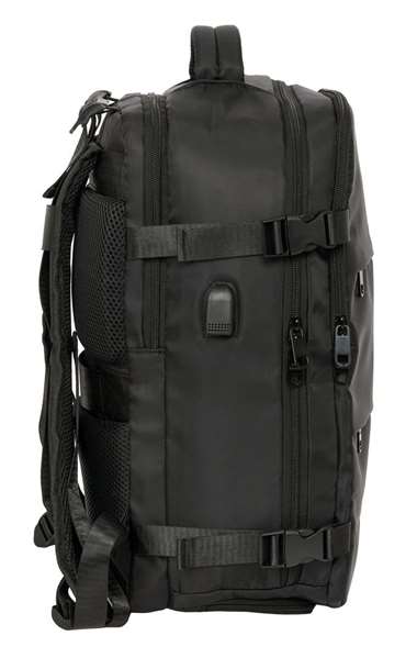 Safta Mochila de voyage cabine portable 15,6 pouces Real Madrid Noir 29 x 44 x 19 cm, pour ordinateur portable