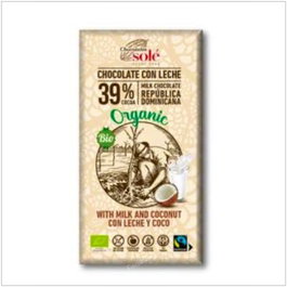 CHOCOLATES SOLE Chocolat au lait et coco 100g