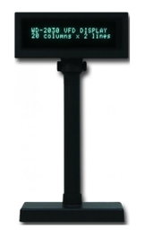 Capture WD-2030 Affichage client VFD 2 lignes Noir RS-232