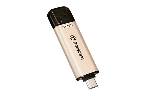 Transcend JetFlash 930C Clé USB 512GB Dual USB Type-A/Type-C USB 3.2 Gen 1 - 420MB/s Read, 400MB/s Write