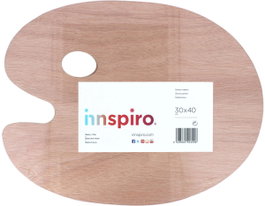 Innspiro Paleta ovale en bois 30x40cm